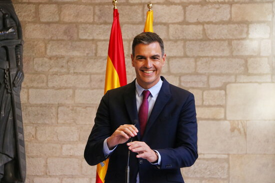 Spanish president Pedro Sánchez in Barcelona on September 15, 2021 (by Sílvia Jardí)